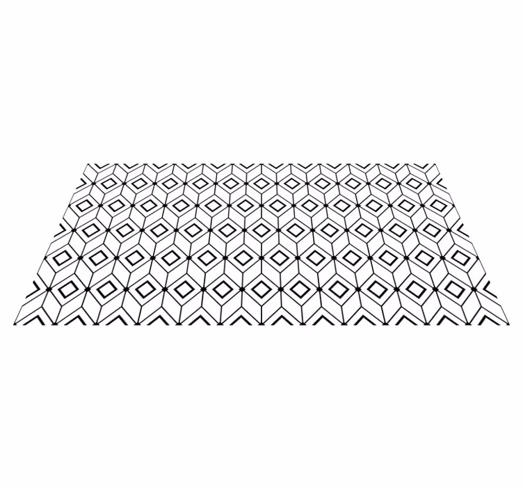 Athen geometrisk fliseeffekt vinyl tæppe - TenStickers