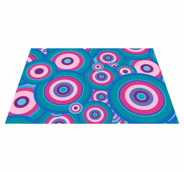 Lyse 70'ere cirkler geometriske tæpper - TenStickers