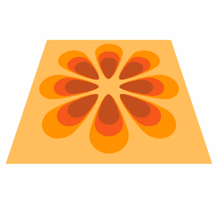 70'ers enkeltblomstertæppe - TenStickers