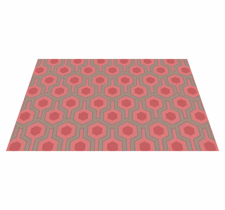Honeycomb-konfiguration geometriske vinyl tæppe - TenStickers