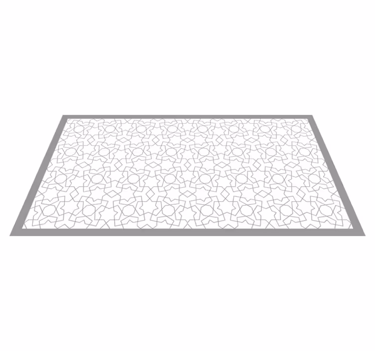 Mosaik vinyl tæppe med sofistikerede geometriske motiver - TenStickers