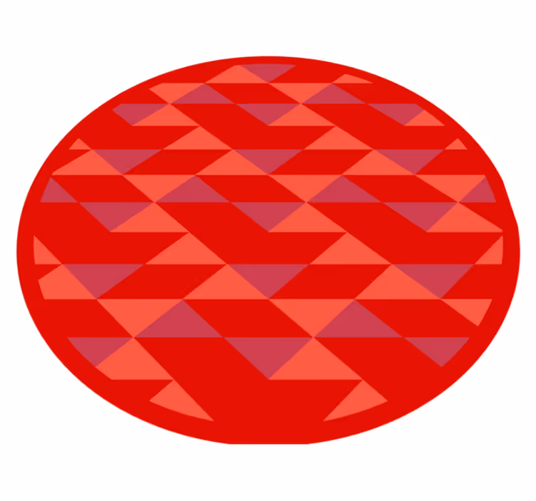 Rød trekant mønster geometriske vinyl tæppe - TenStickers