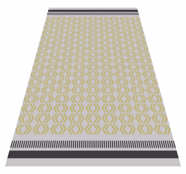 Honeycomb-ramme vinyl tæppe til stuen - TenStickers
