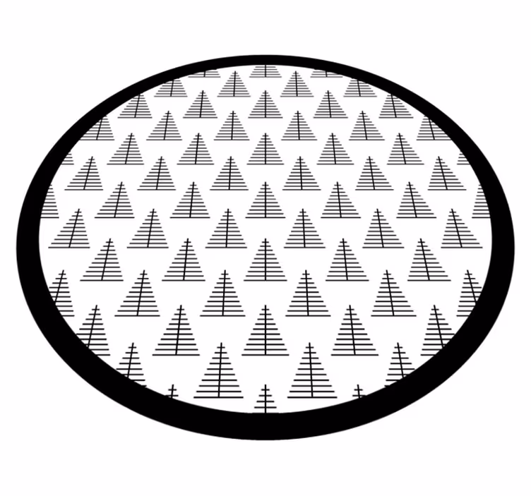 Skandinaviske vinyl tæppe geometriske grå træer - TenStickers