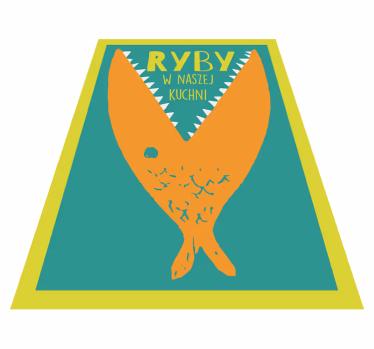 Vintage fisk køkken vinyl tæppe - TenStickers