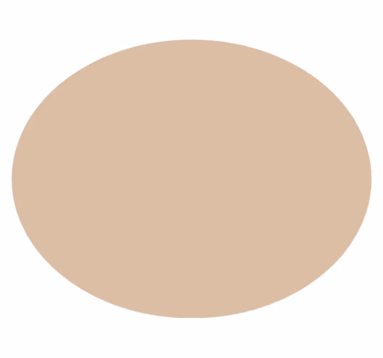 Blød beige nuance rundt vinyltæppe - TenStickers