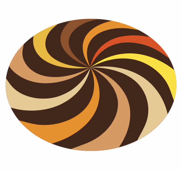 Spiralformet farveeksplosion stribede vinyl tæppe - TenStickers