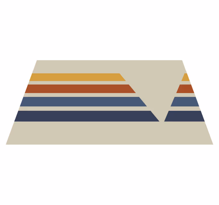 Chevronstriber motiv geometriske vinyl tæppe - TenStickers