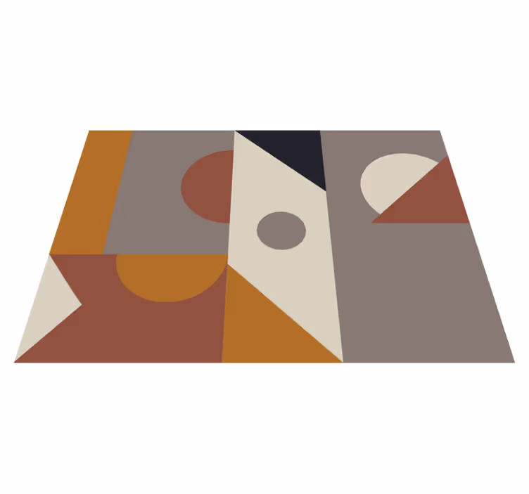 Abstrakte geometriske former moderne vinyl tæppe - TenStickers