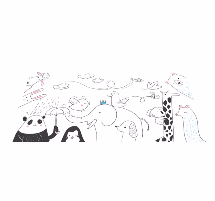 Nordisk stil dyr vinyl tæppe - TenStickers