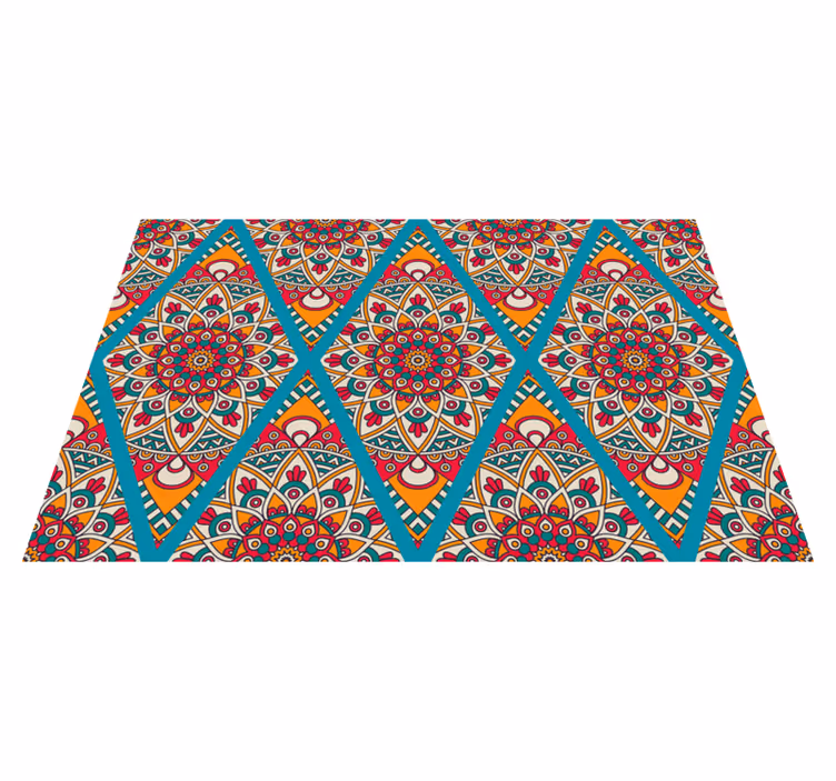 Mandala vinyl tæppe livligt farverigt koncept - TenStickers