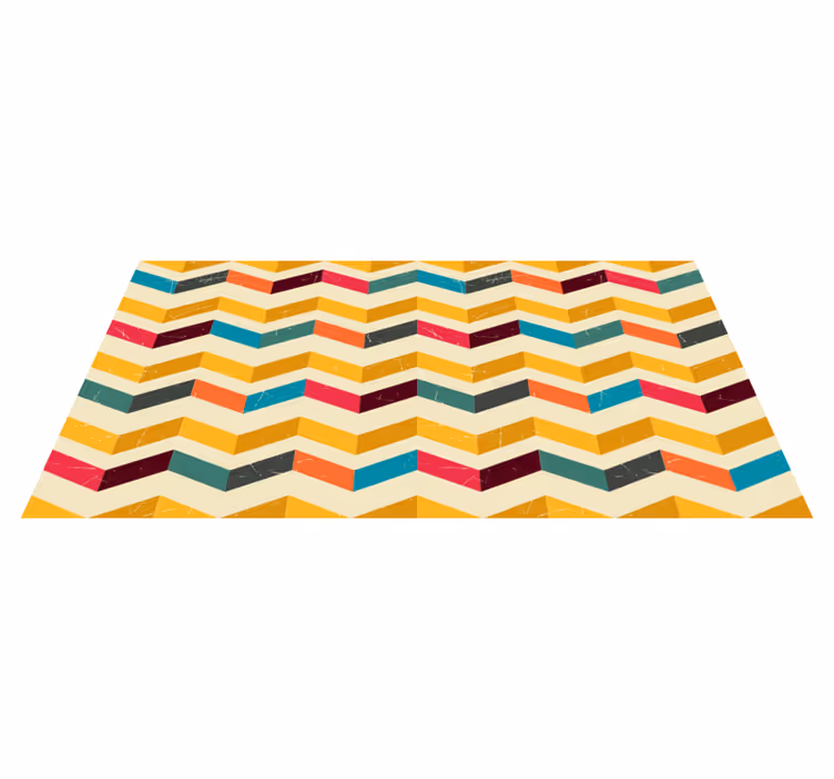 Retro grunge filter geometrisk vinyl tæppe - TenStickers
