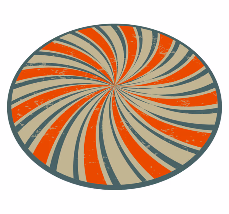 Grunge retro spiral vintage tæppe - TenStickers