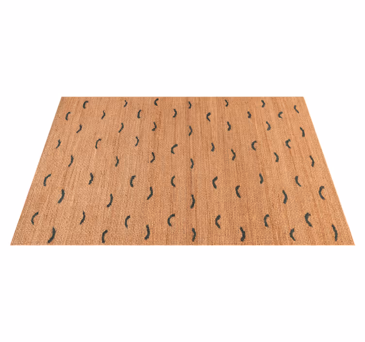 Jute beige imitation vinyltæppe med dyreprint - TenStickers