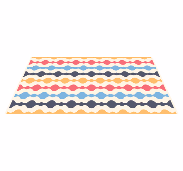 70's bølger geometriske tæpper - TenStickers