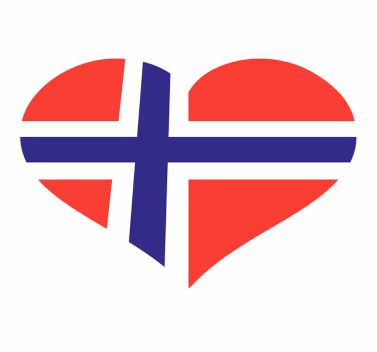 Elsker norge design vinyltæppe til soveværelse - TenStickers