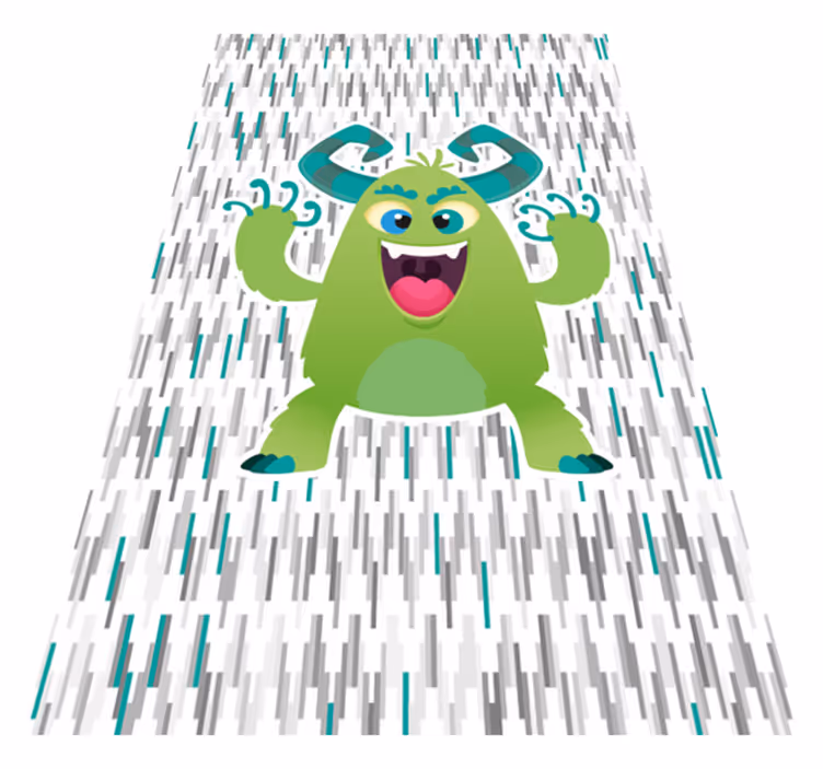 Søde monster trold armer etnisk tæppe - TenStickers