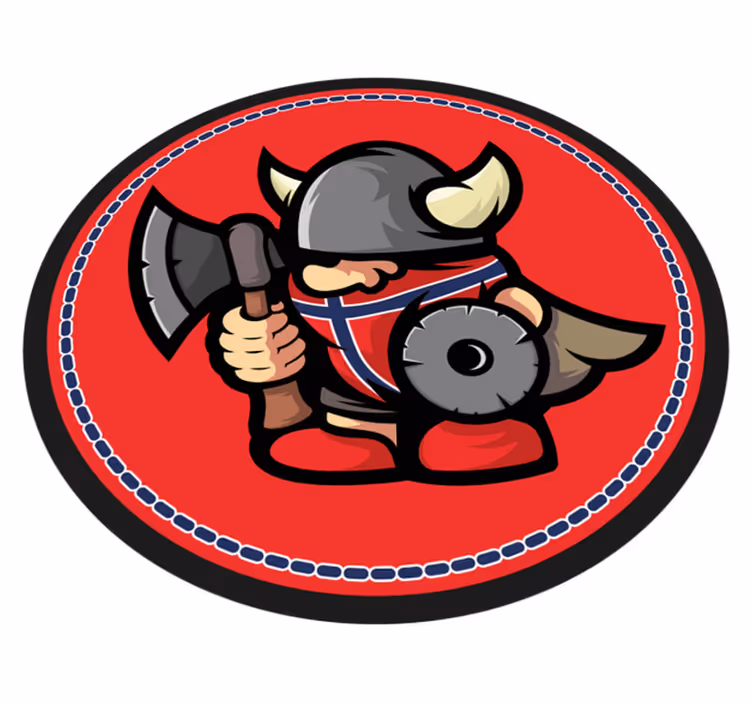 Norge flag vikingebold etnisk tæppe - TenStickers