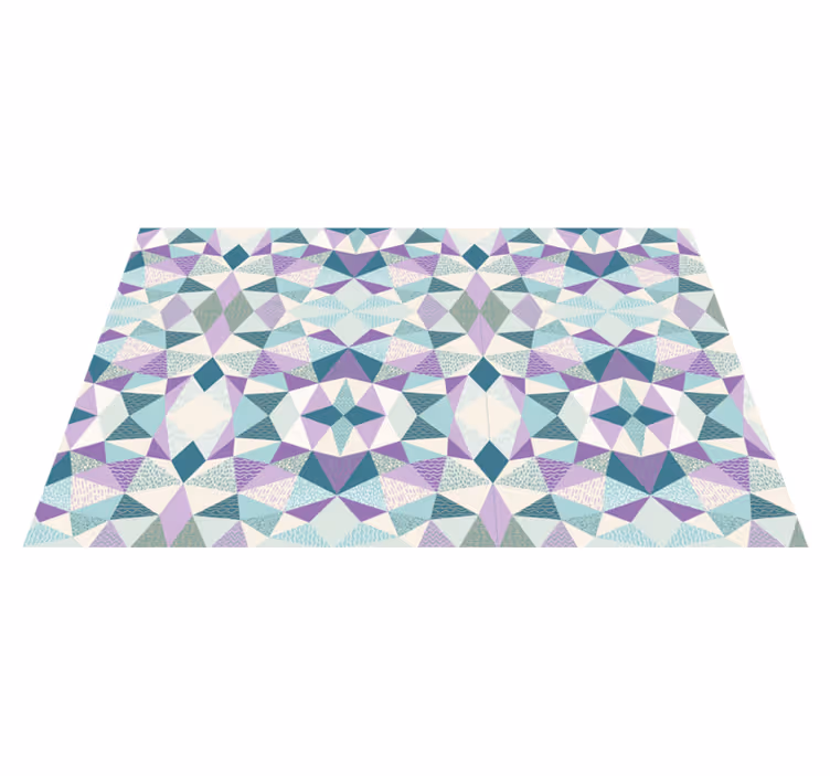 Farverig geometri geometriske vinyl tæppe - TenStickers