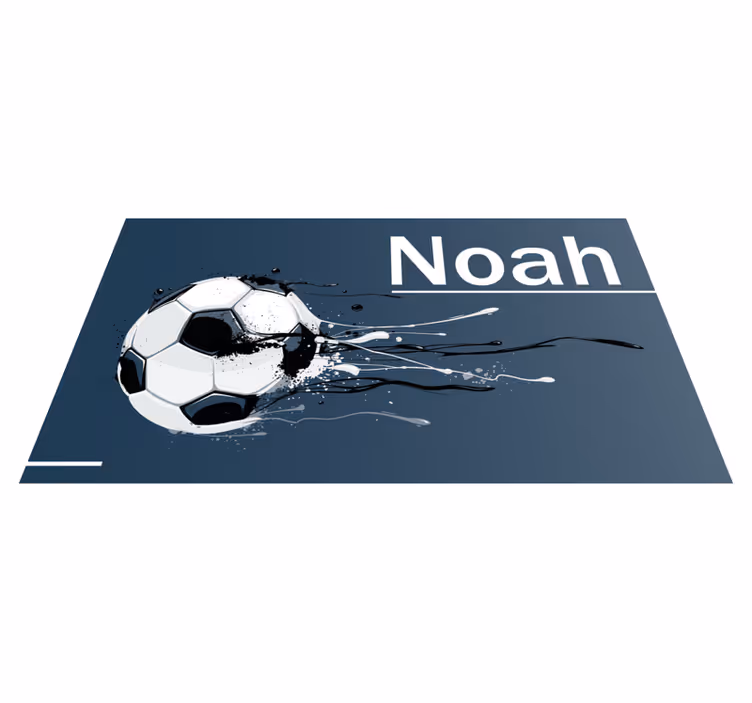 Seje børn personlig fodbold vinylmåtte - TenStickers