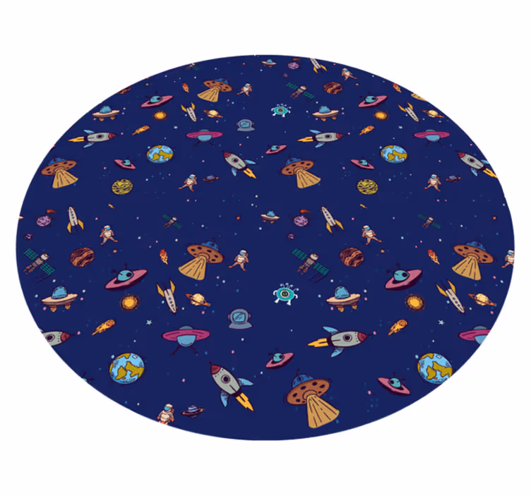 Koncept for kosmisk ekspedition vinyl tæppe - TenStickers