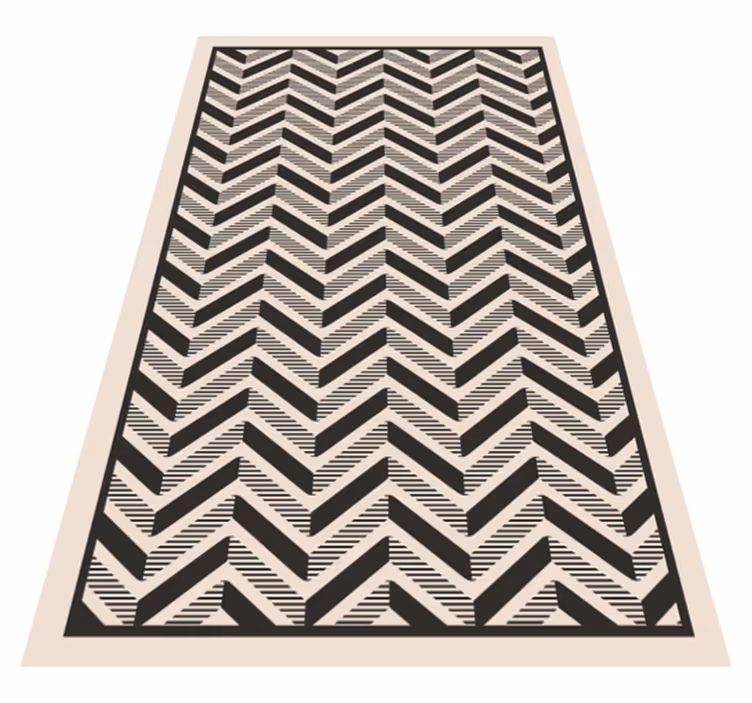 Klassisk chevron-motiv geometriske vinyl tæppe - TenStickers