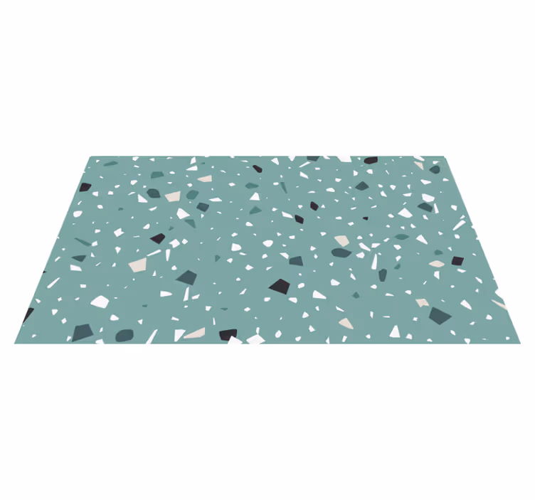 Akvamarin terrazzo tekstur tæppe - TenStickers