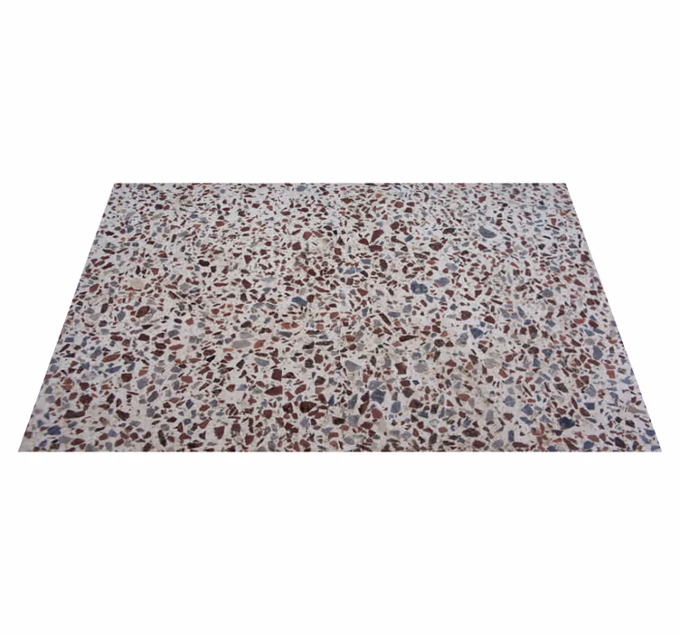 Terrazzo grå farve tekstur vinyl tæppe - TenStickers