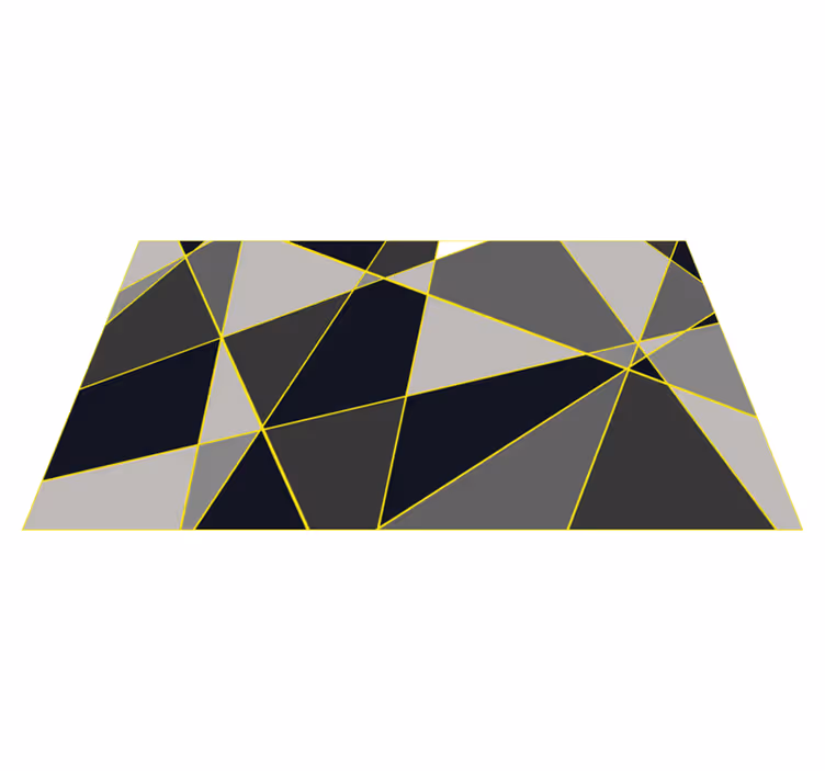 Grå trekantlinjer geometriske vinyl tæppe - TenStickers