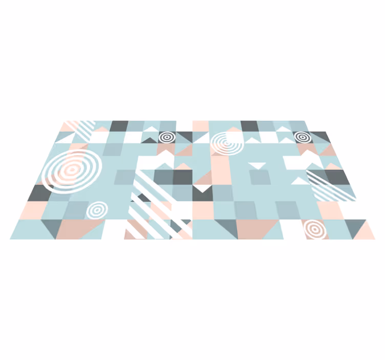 Abstrakt motiv geometriske vinyl tæppe - TenStickers