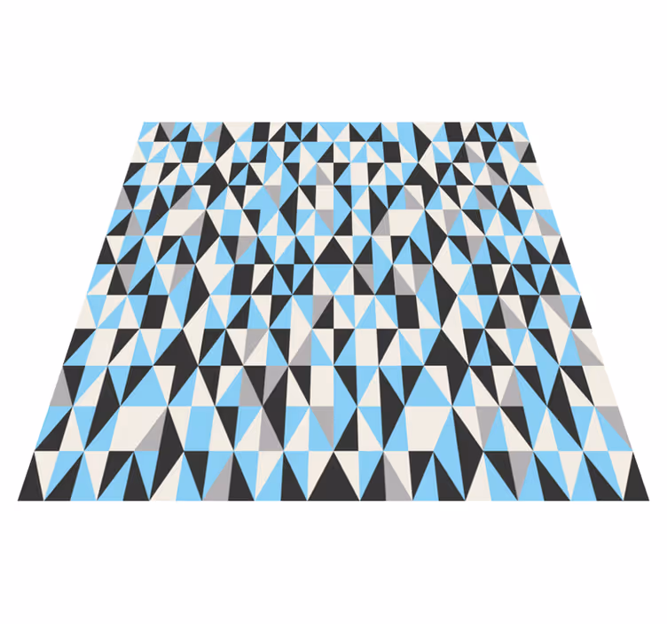 Geometriske vinyl tæppe med trekantet motiv - TenStickers