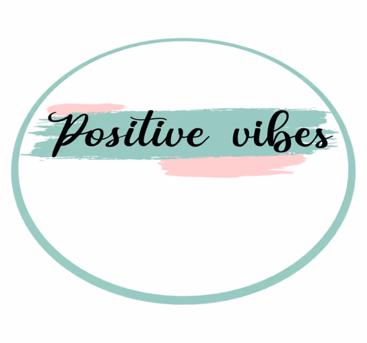 Positive vibrationer vinyl tæppe med sætninger - TenStickers