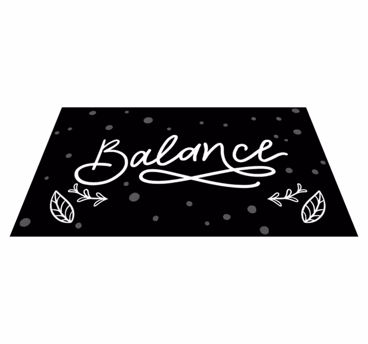Balancedesign vinyl tæppe med sætninger - TenStickers