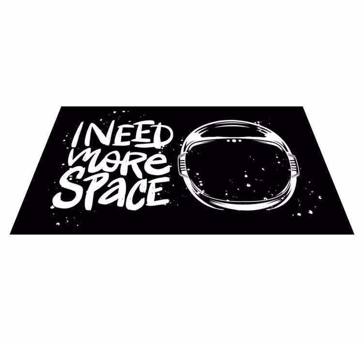 Jeg har brug for plads vinyl tæppe med sætninger - TenStickers