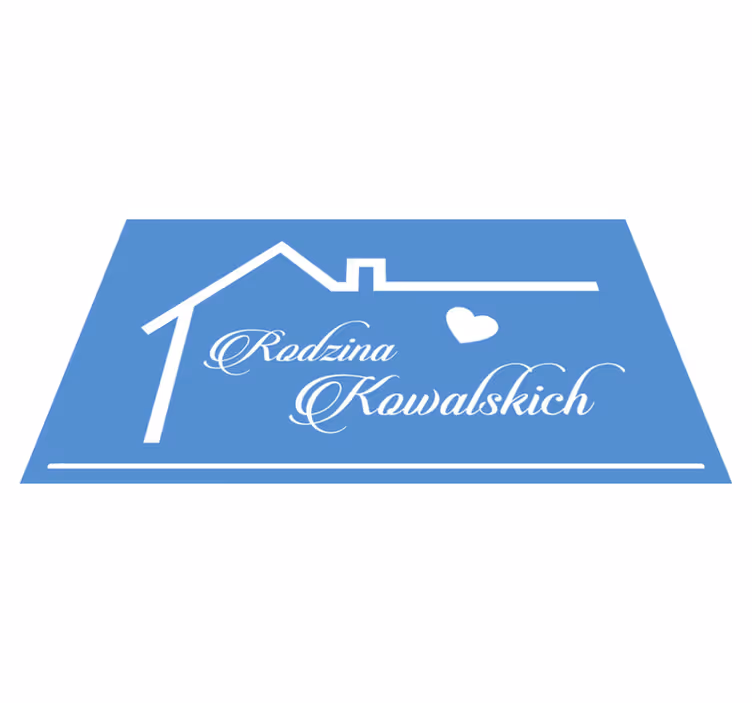 Hjem skitse med familie navn indgang - TenStickers