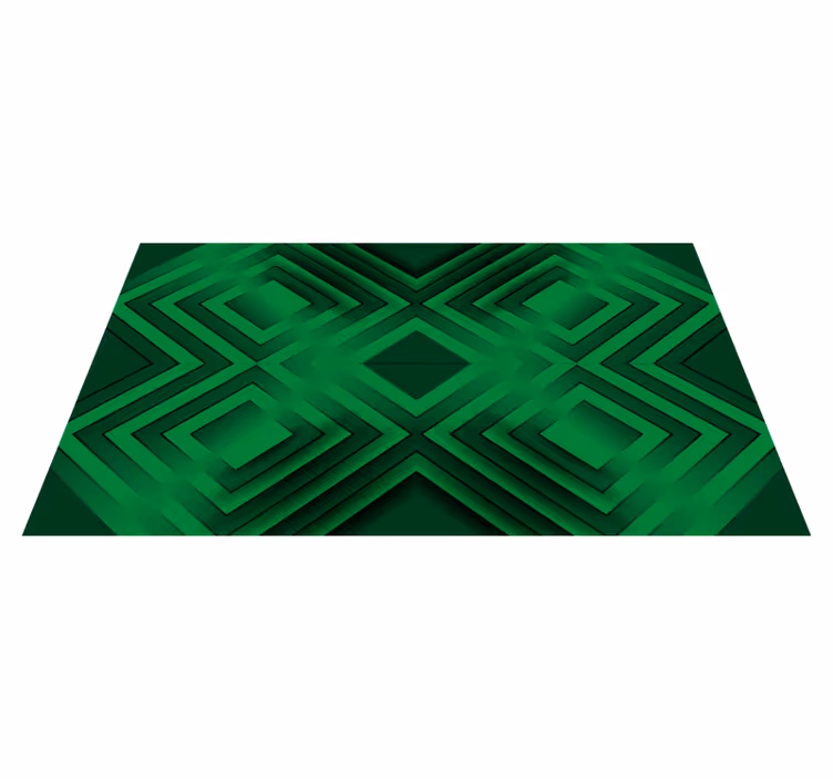 Grøngrå sort mosaik vinyltæppe - TenStickers
