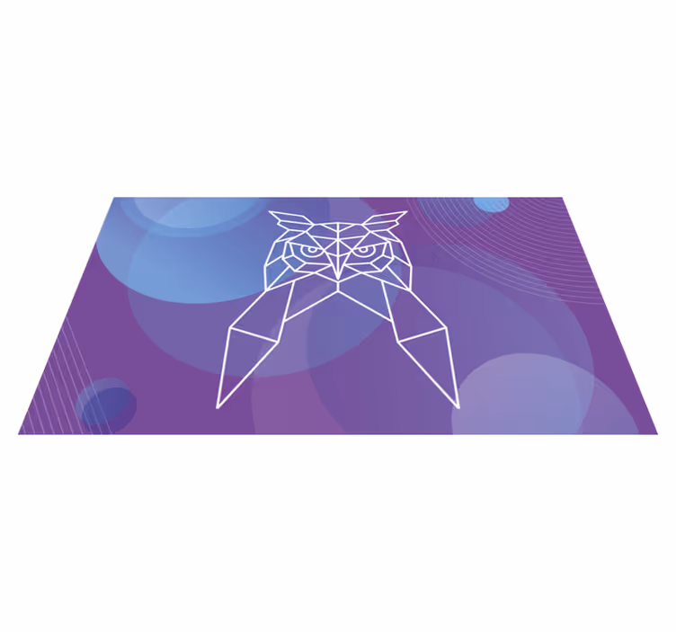Geometrisk uglekunst vinyltæpper med dyr - TenStickers