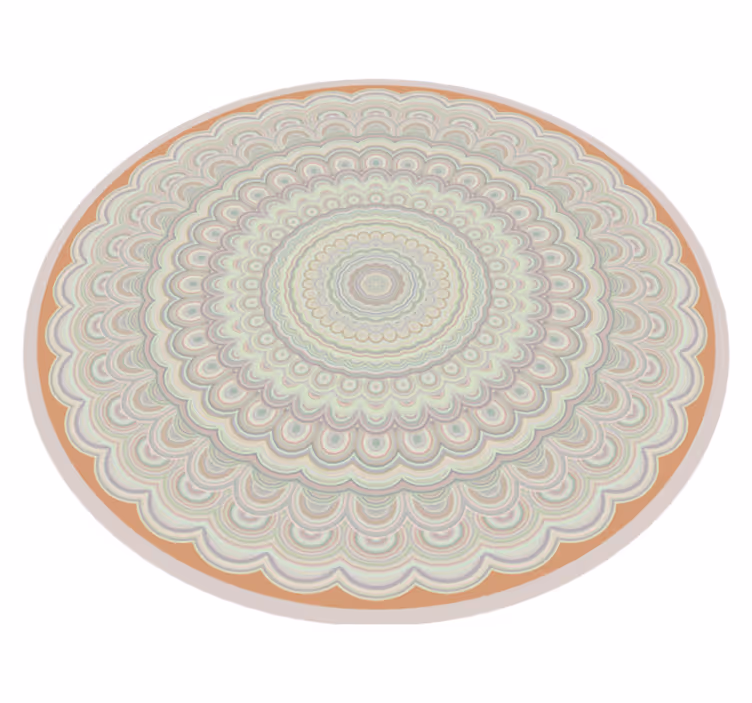 Indviklet cirkulært mønster mandala vinyl tæppe - TenStickers