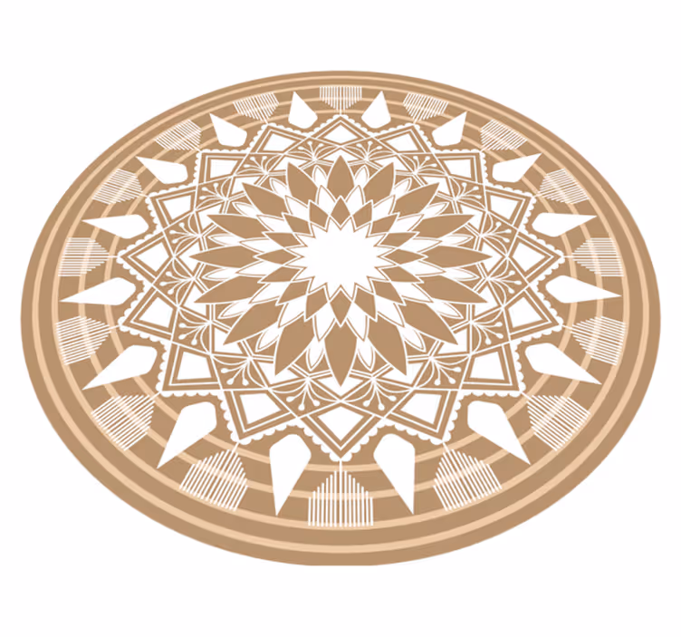 Sofistikeret geometri mandala vinyl tæppe - TenStickers