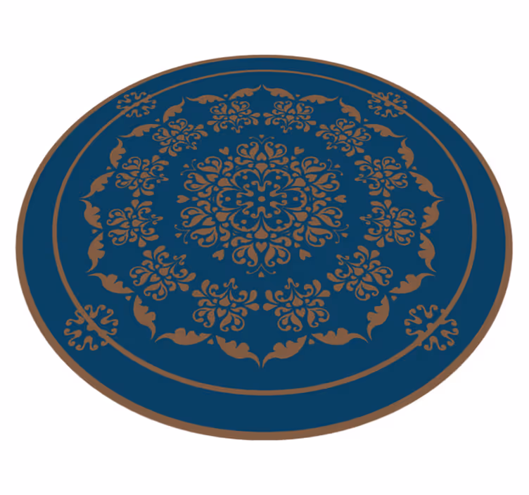 Elegant rundt mønster mandala vinyl tæppe - TenStickers