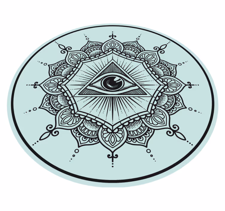 Altseende øje mandala vinyl tæppe - TenStickers
