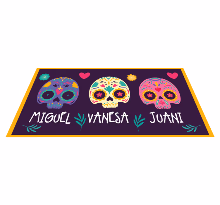 Mexicanske kranier personlig dækkeservietter - TenStickers