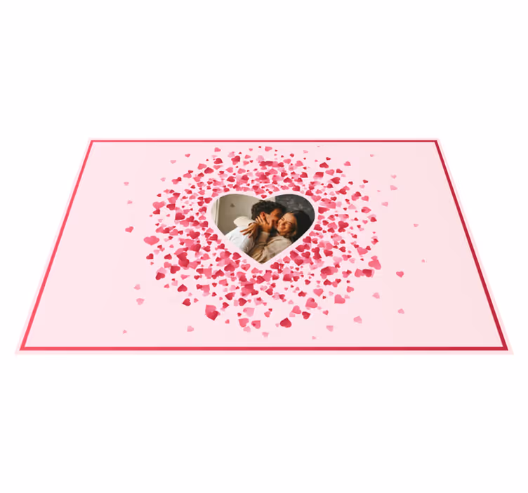 Hjerte med foto personlig dækkeservietter - TenStickers