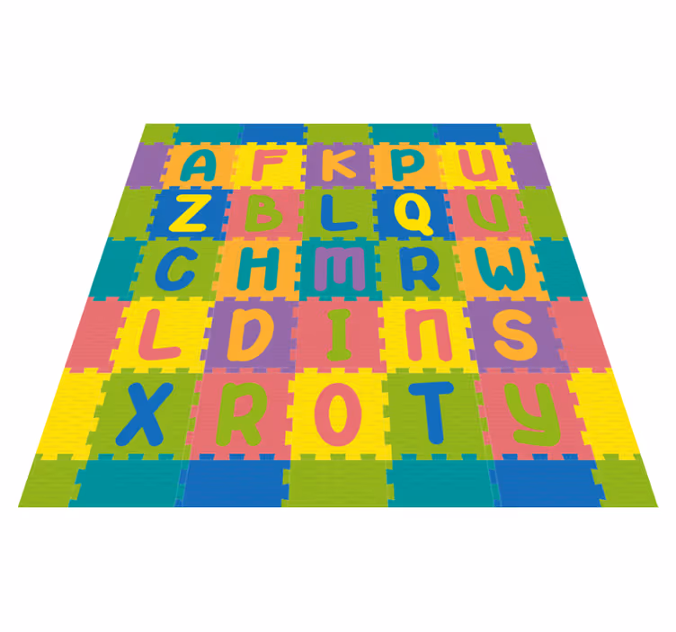 Gummi imitation med bogstaver baby legemåtte - TenStickers