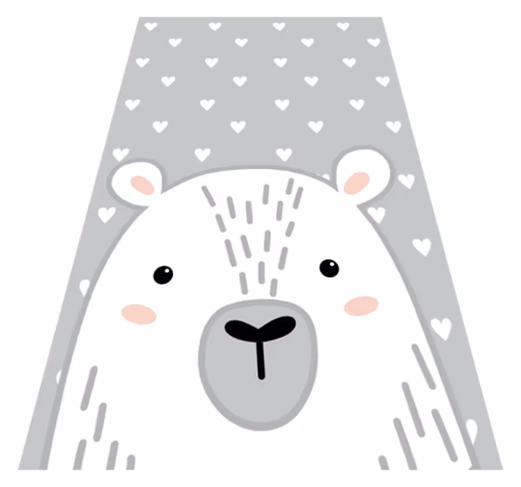 Grå nordisk bjørn baby legemåtte - TenStickers