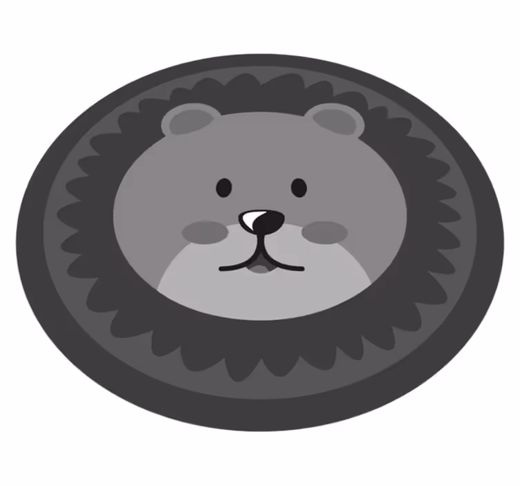 Nordisk grå lyon baby legemåtte - TenStickers