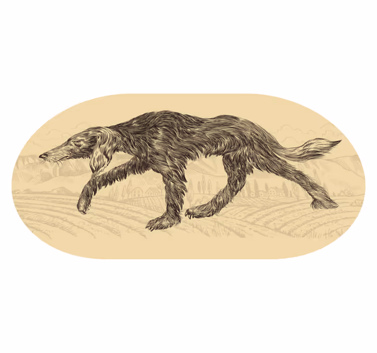 Elegant hundesilhuet vinyltæpper med dyr - TenStickers