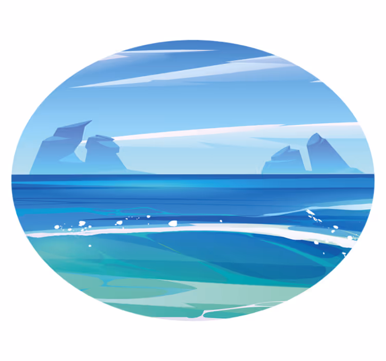 Natur vinyl tæppe kystnær ro - TenStickers