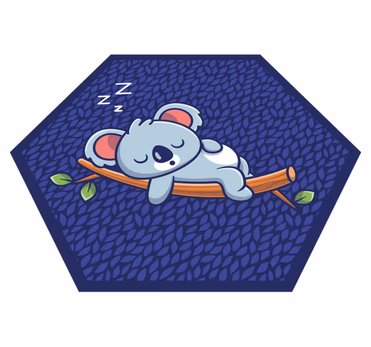 Sovende koala på kvist dyretæppe - TenStickers