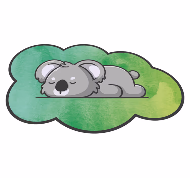 Sovende koala på jorden dyre tæppe - TenStickers